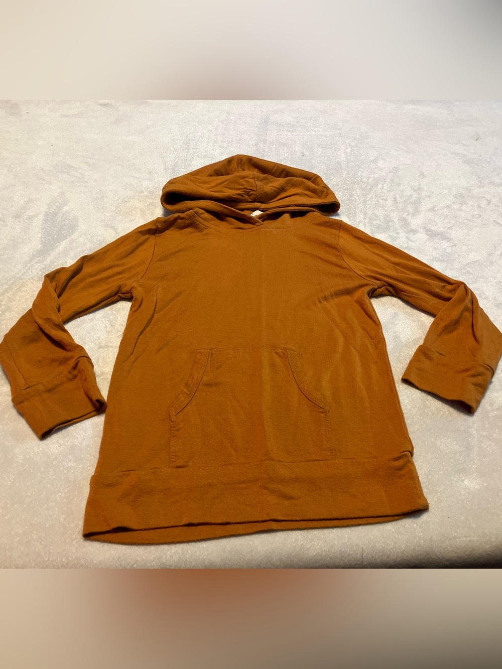 kate quinn Bamboo Hooded Pullover top- Rust